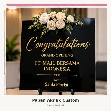 Papan Bunga Akrilik Batang